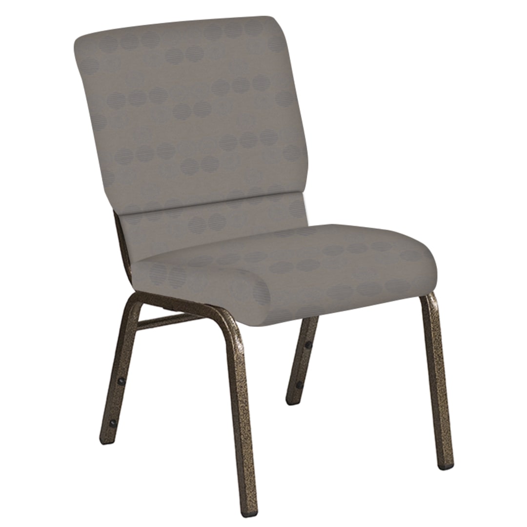 18.5''W Church Chair in Galaxy Linen Fabric - Gold Vein Frame
