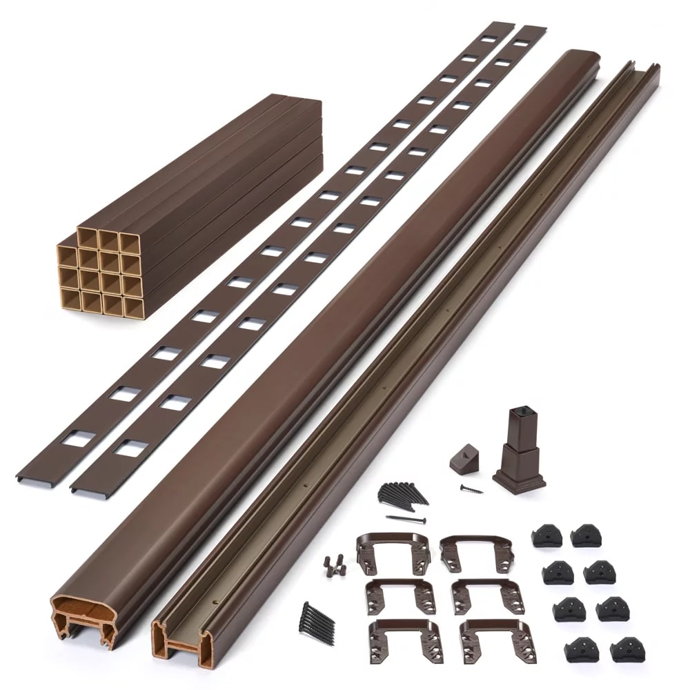 8-ft x 36-in Transcend Stair Rail Kit with Composite Balusters -Vintage Lantern Full Span