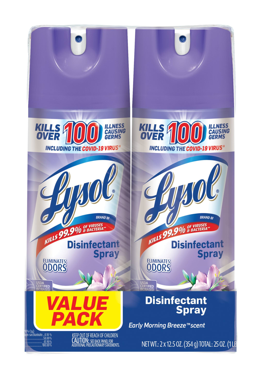LYSOL® Disinfectant Spray - Early Morning Breeze™ 6/(2x12.5) oz. (Banded Pack)