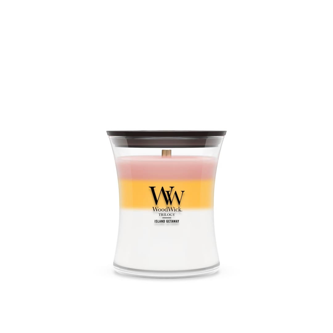 WoodWick Island Getaway Medium Hourglass Trilogy Candle