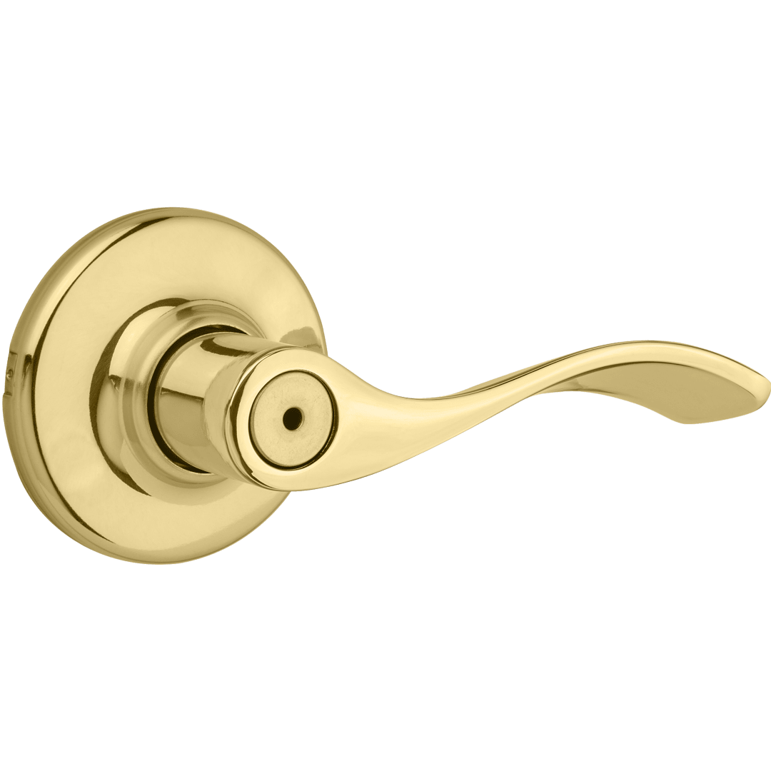 Balboa Bed/Bath Door Lever in Polished Brass