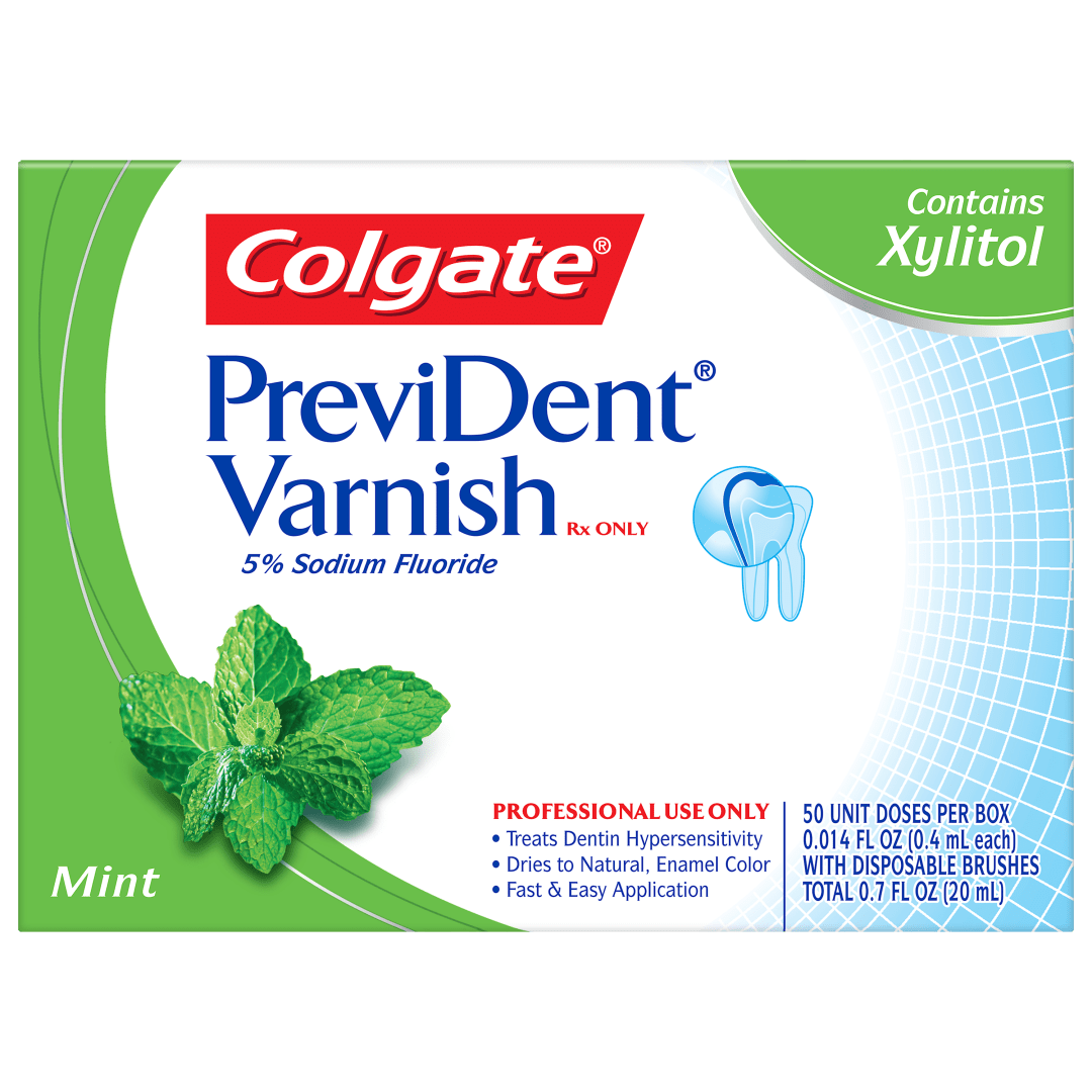 Colgate® PreviDent® Varnish, In Office Fluoride, 5 Units, Dose 5% NaF, Mint, .4 mL (Rx Only)
