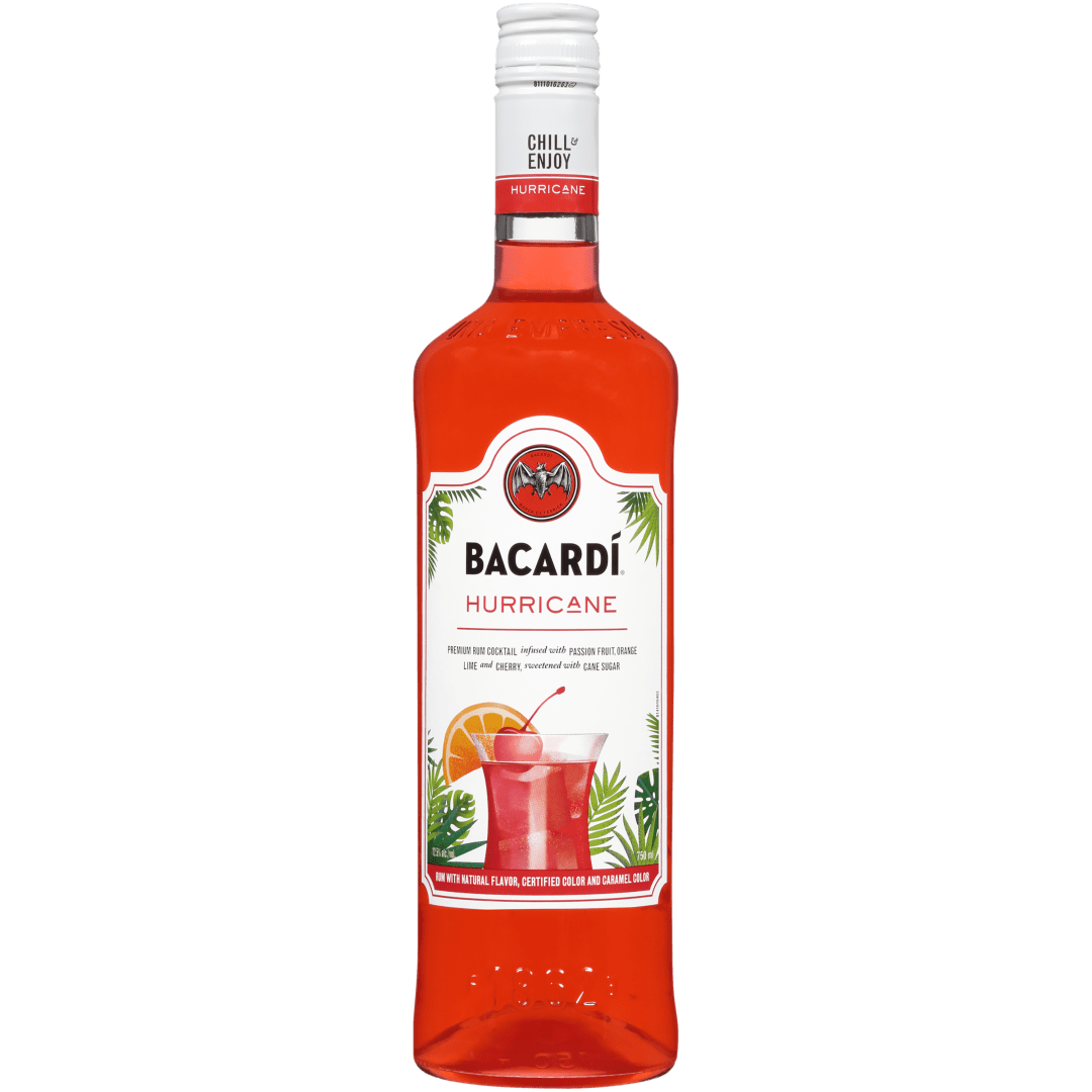 Bacardi Hurricane Ready To Serve Premium Rum Cocktail, Gluten Free 12.5% 750mL
