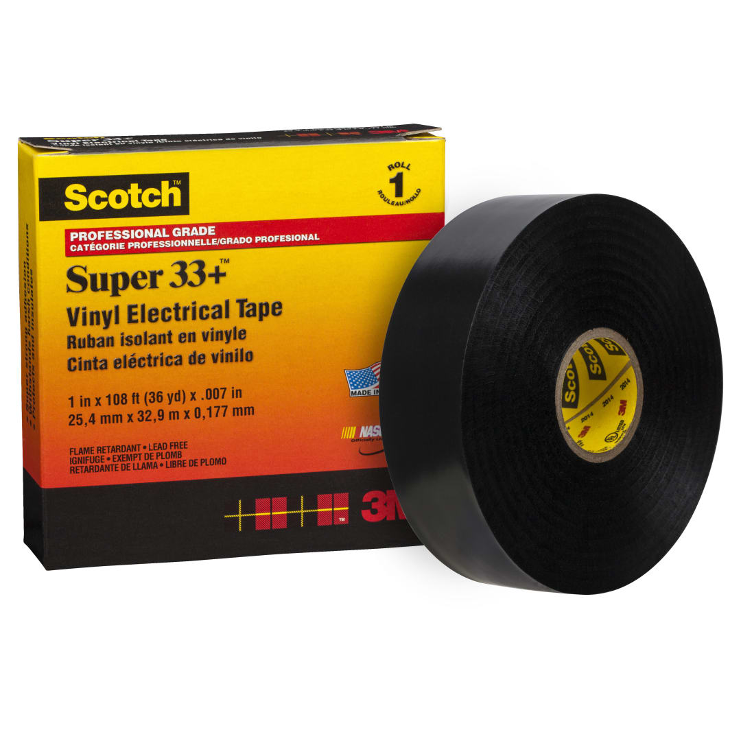 Scotch® Super 33+™ Vinylová elektrická páska, čierna 25 mm x 33 m