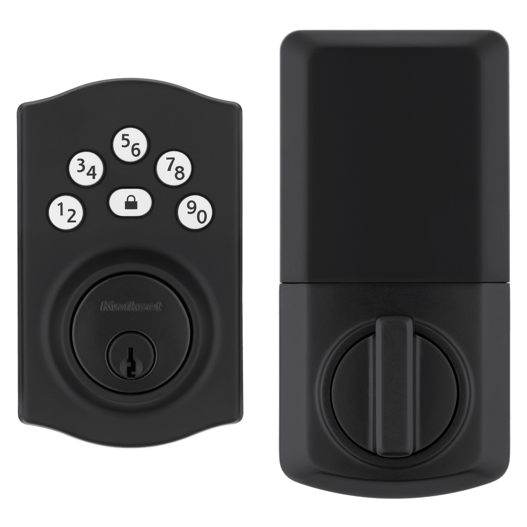 Powerbolt 240 5-Button Keypad Matte Black Traditional Electronic Deadbolt Door Lock