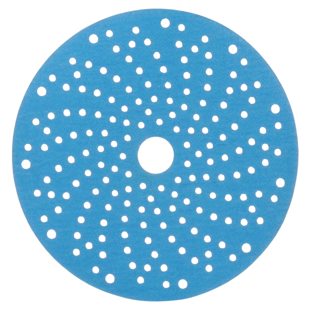3M™ Hookit™ Disk Zımpara 325U, Mavi, 150 mm, Çok Delikli, 220, 51376