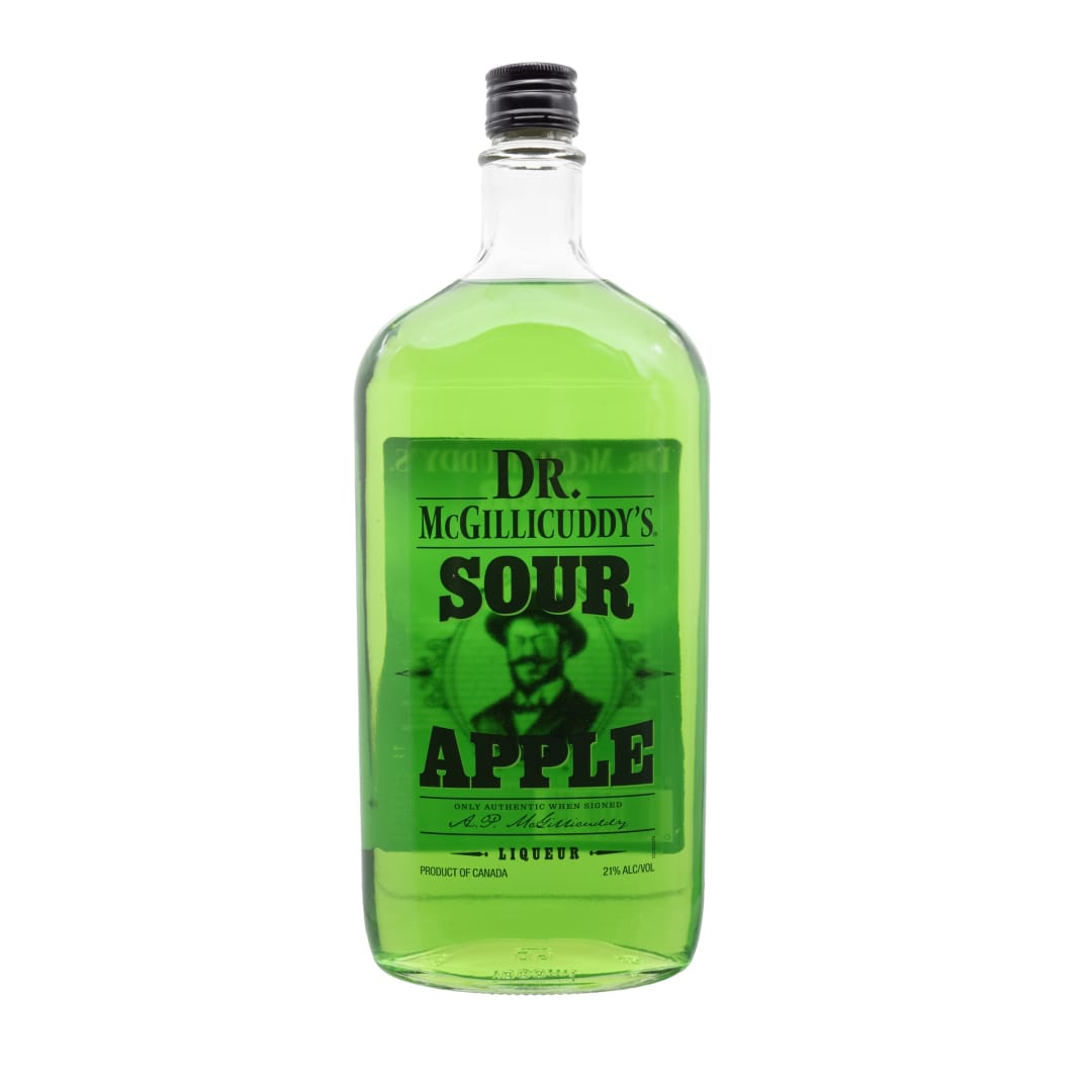 Dr McGillicuddy's Sour Green Apple Liqueur 1L 42 Proof