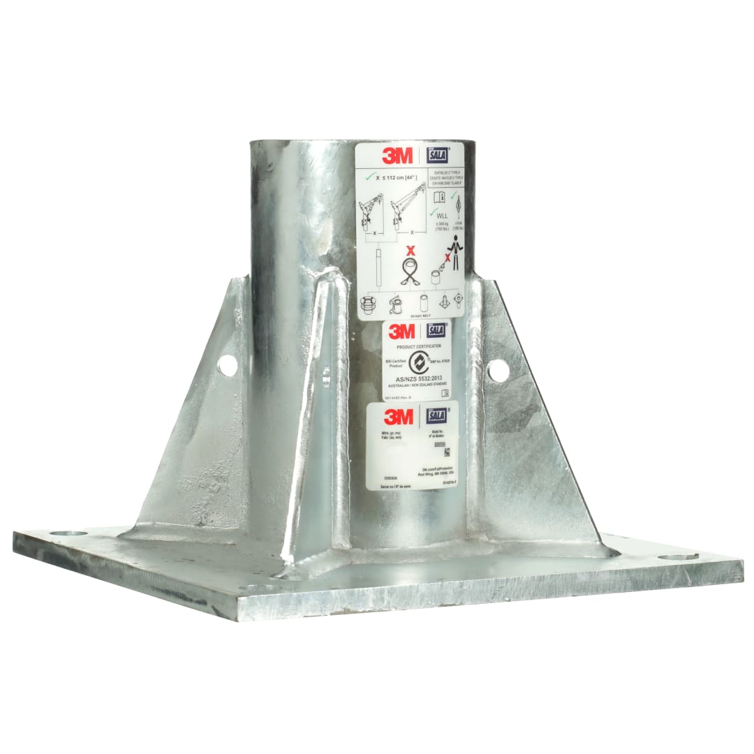 3M™ DBI-SALA® Kapalı Alan, Zemine Monte Taban, Yüksek Kapasite, Galvanize, 8000095