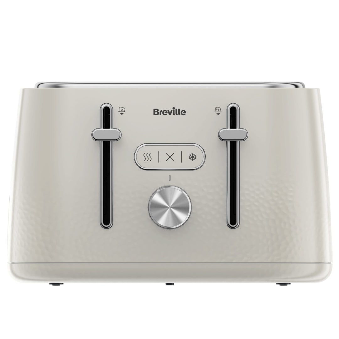 MASS TEXTURED PLASTIC 4S TOASTER - CREAM