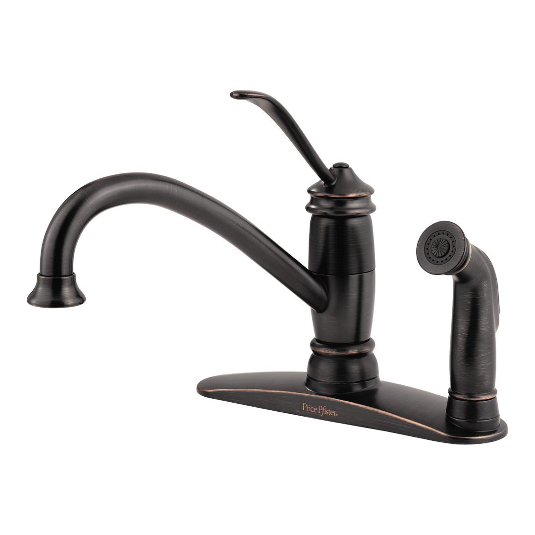 Brookwood 1-Handle Kitchen Faucet with Side Spray in Tuscan Bronze