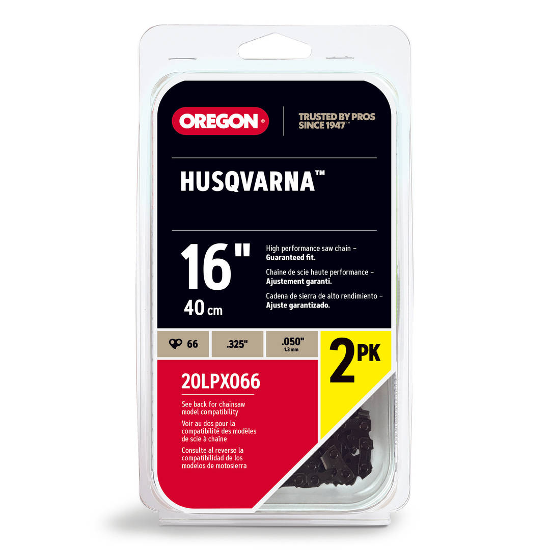 Oregon 20LPX PowerCut Saw Chain 2-Pack, for 16 in. Bar - 66 Drive Links - fits Echo, Homelite, McCulloch, Makita,Jonsered Ryobi and others