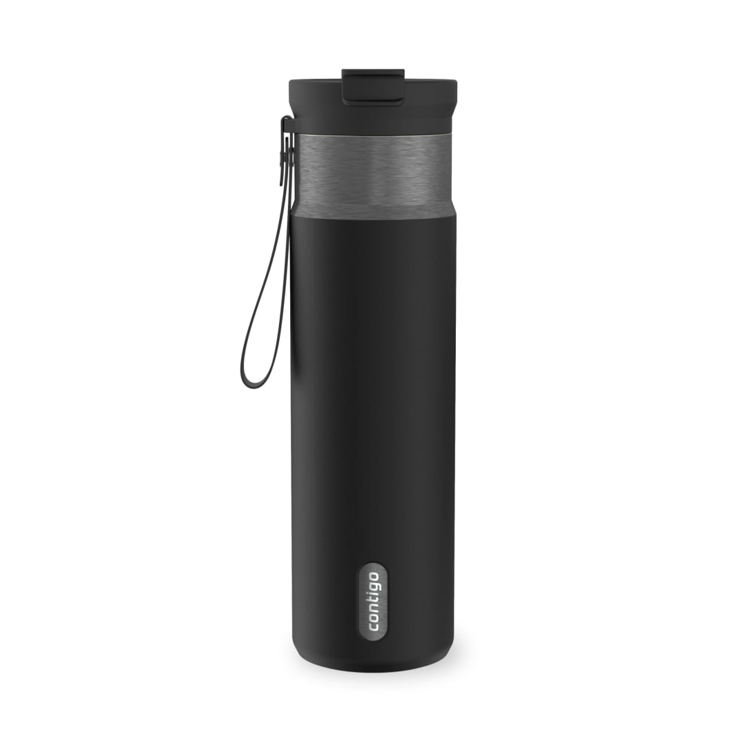 Contigo DualSip 24 oz Leakproof Insulated Water Bottle with Carrying Strap and 2-Way Lid