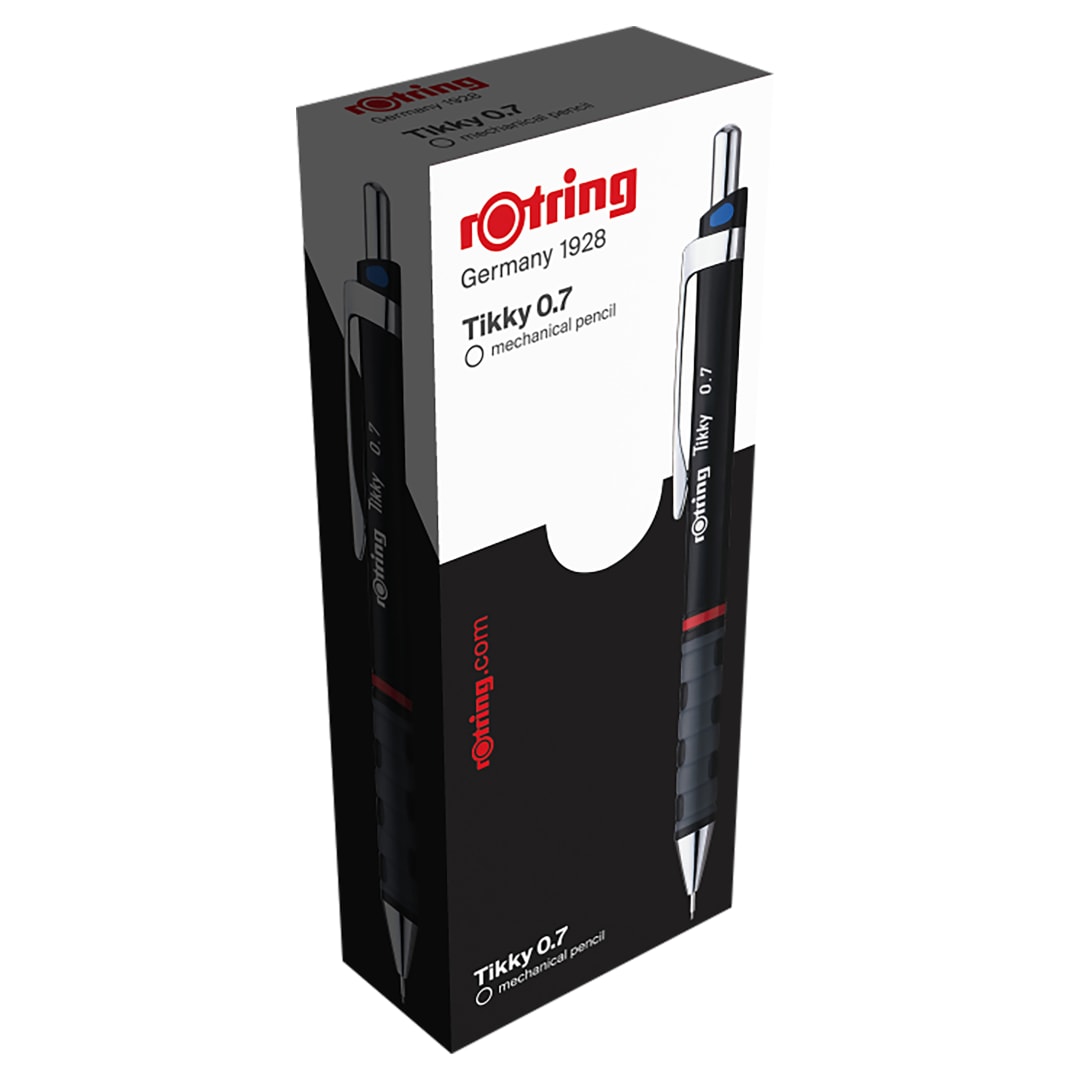 rOtring Tikky Colour-Coded Mechanical Pencils | 0.7 mm Black Barrel