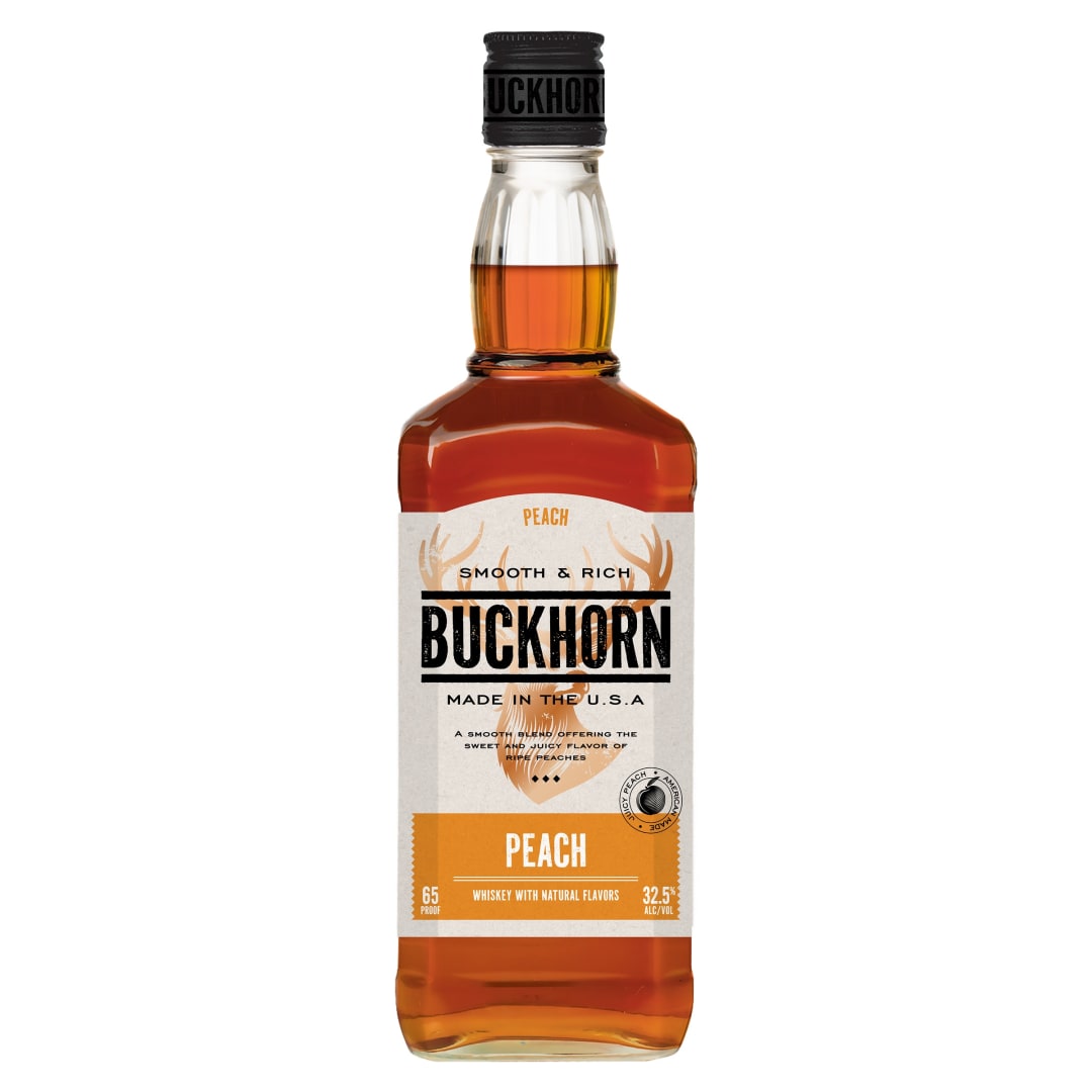 Buckhorn Peach Straight Whiskey 750ml 65 Proof
