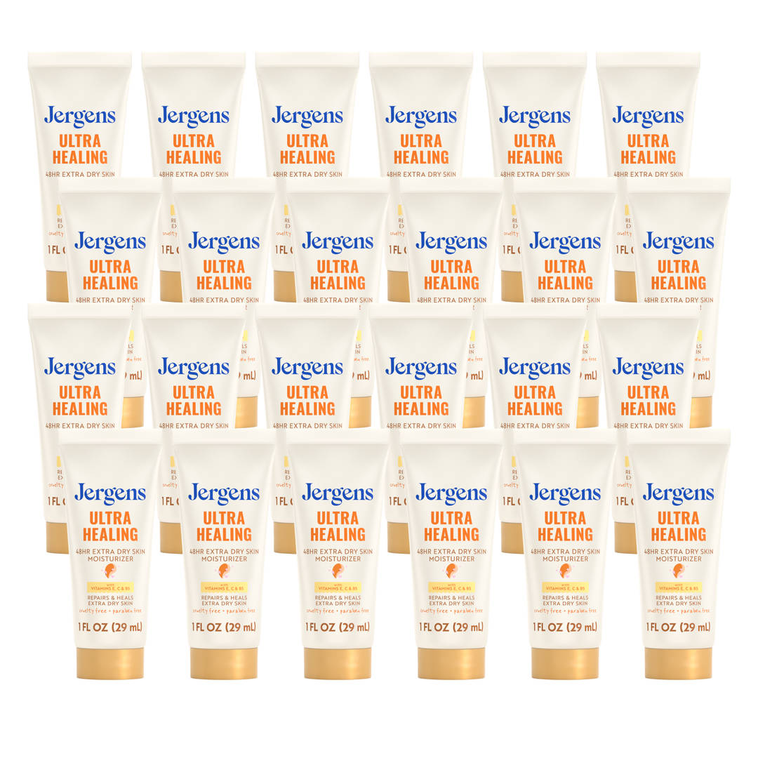Jergens Ultra Healing Body Lotion, Moisturizer for Dry Skin, 1 fl oz, 24 pk