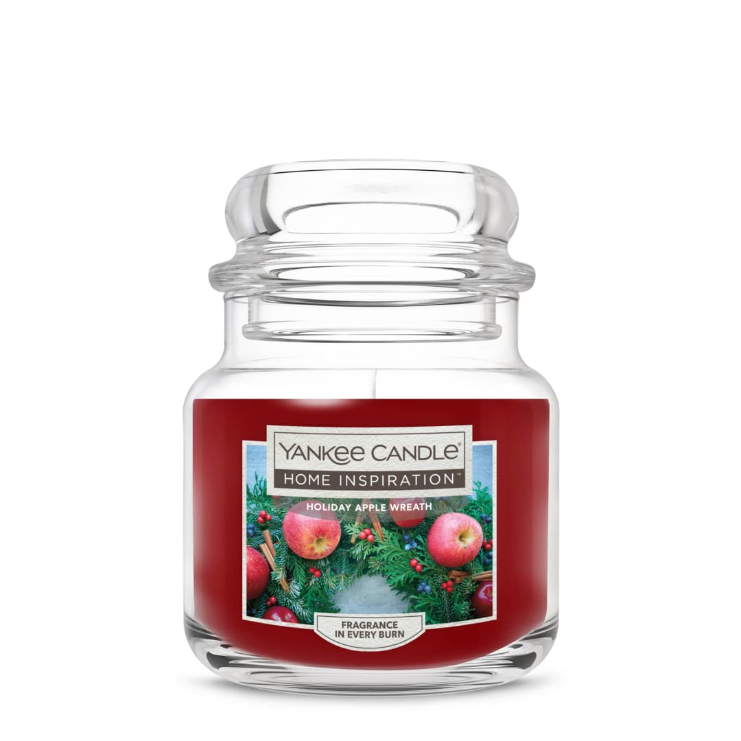 Yankee Candle Home Inspiration Holiday Apple Wreath Medium Jar Candle