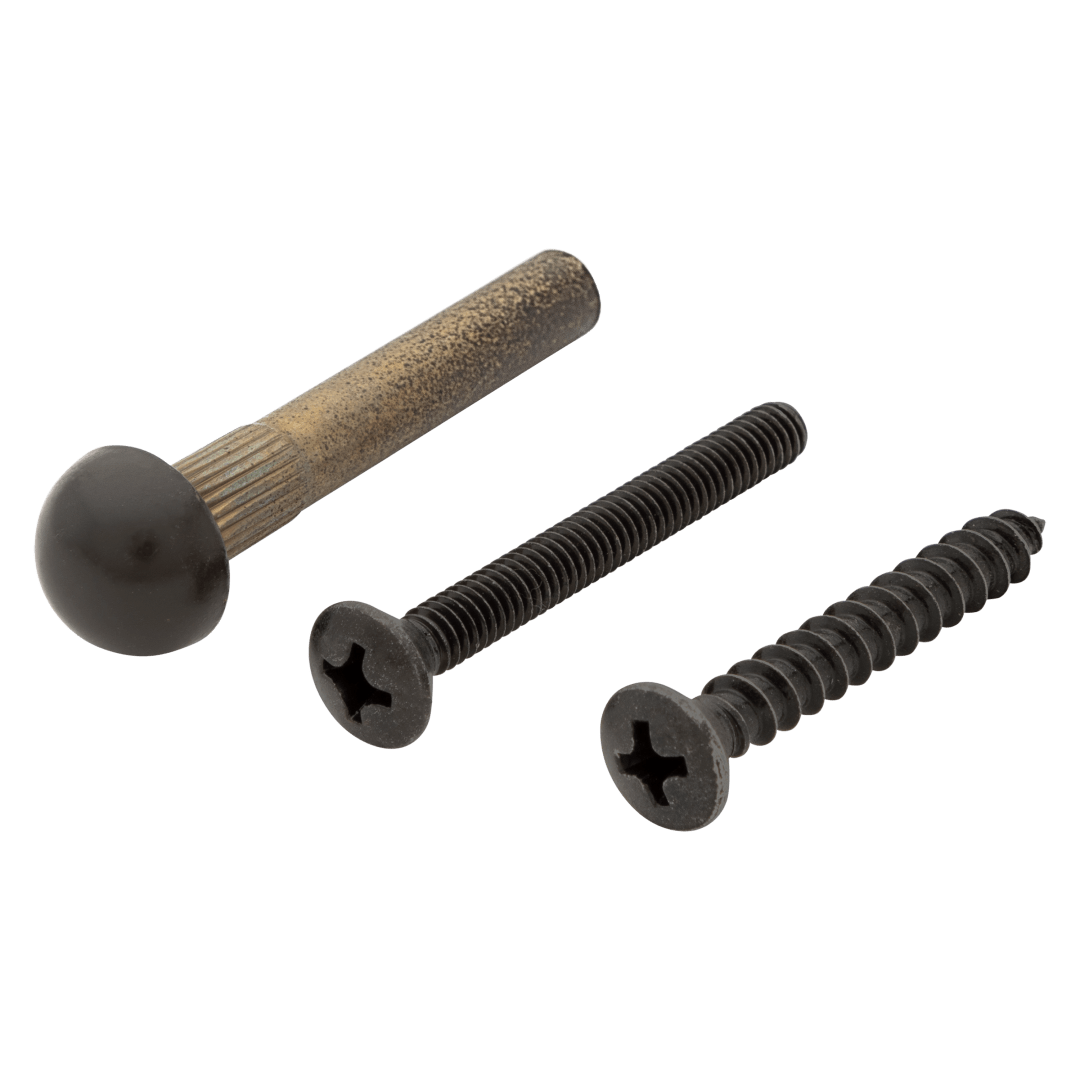 Sex Nut Set &amp; Wood Screw for Handleset in Matte Black or Venetian Bronze Finish
