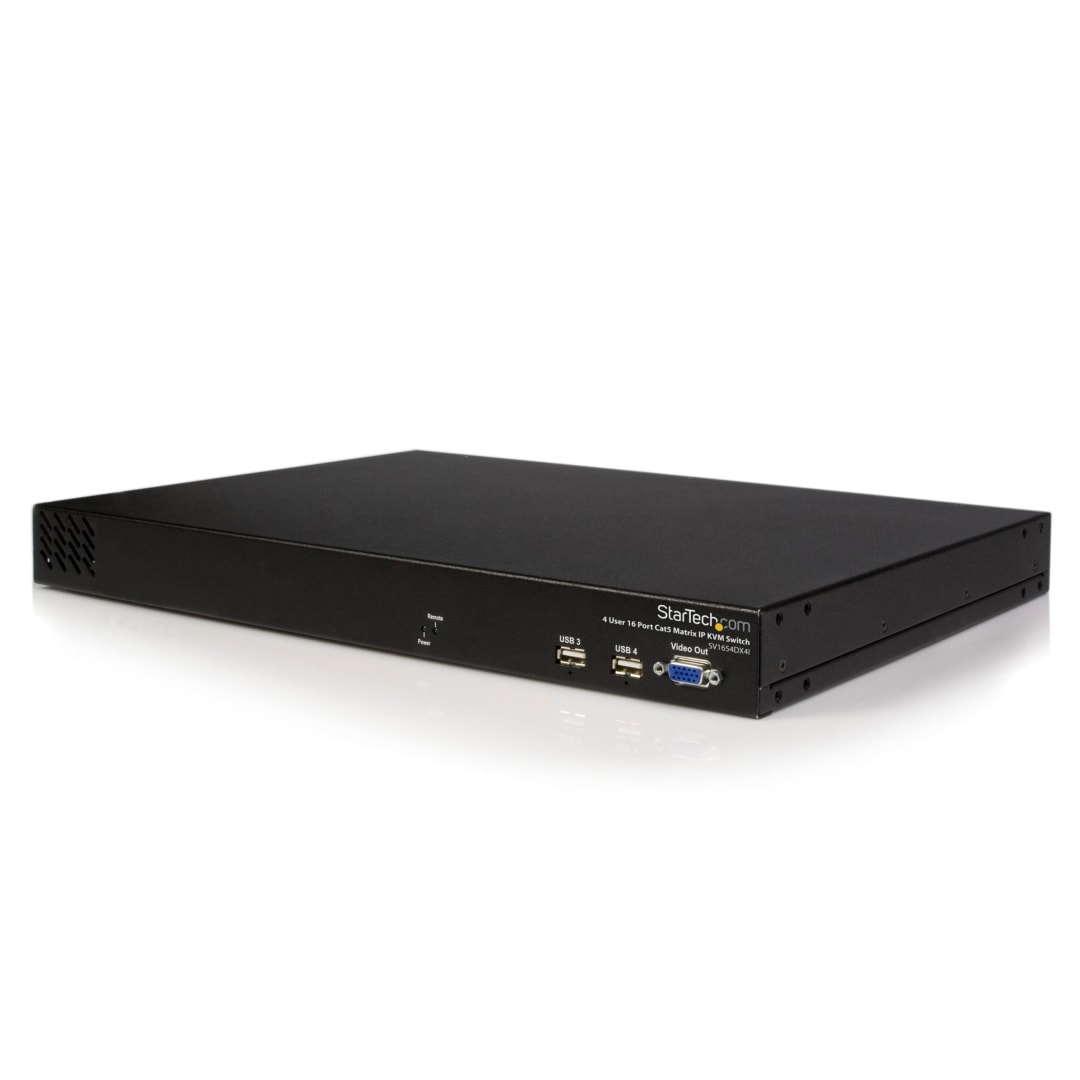 4 User 16 Port Cat 5 Matrix KVM Switch over IP