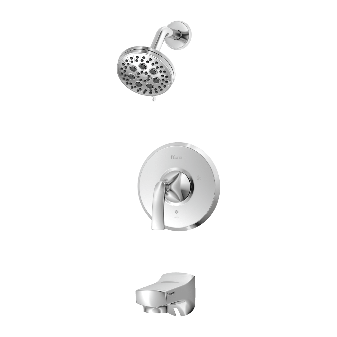 Karci 1-Handle Tub & Shower Faucet in Polished Chrome