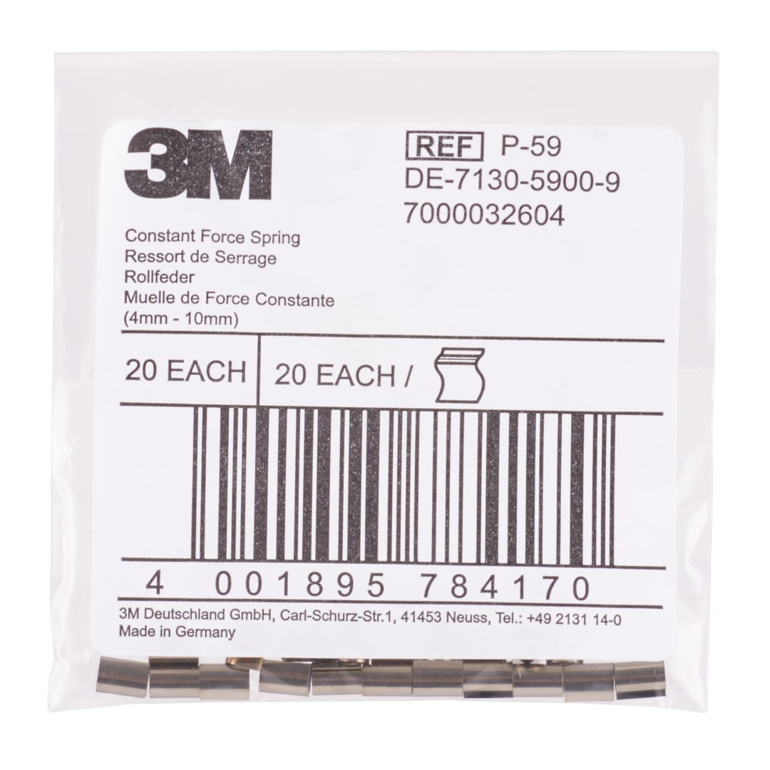 3M™ Pružina s konštantnou silou P59 na nespájkované spojenia s priemerom od 4 mm to 10 mm. 100 ks v balení.
