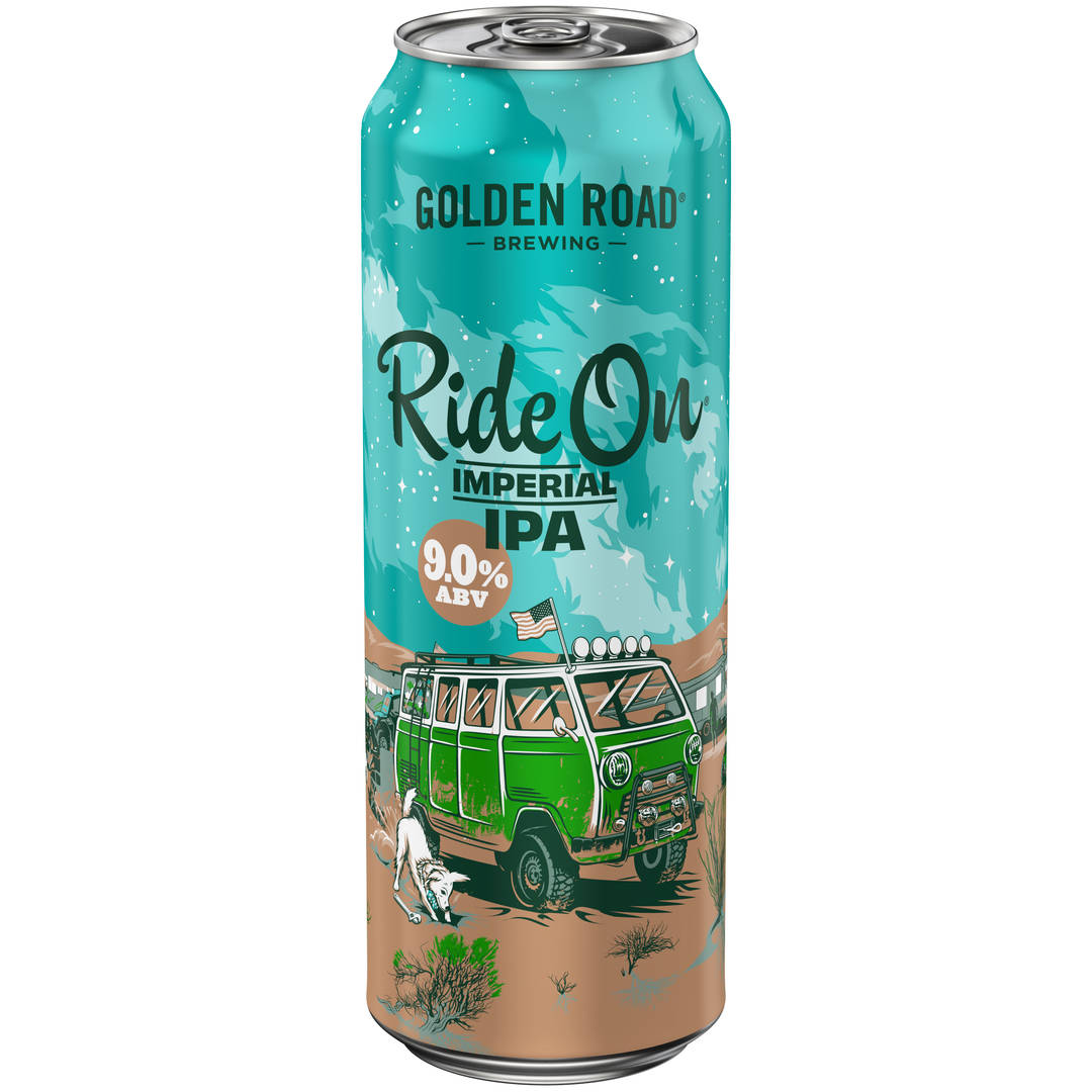 Golden Road Ride On Imperial IPA 19.2 oz Single CAN 9ABV - Plain Aluminum - Gloss Finish - Craft Direct