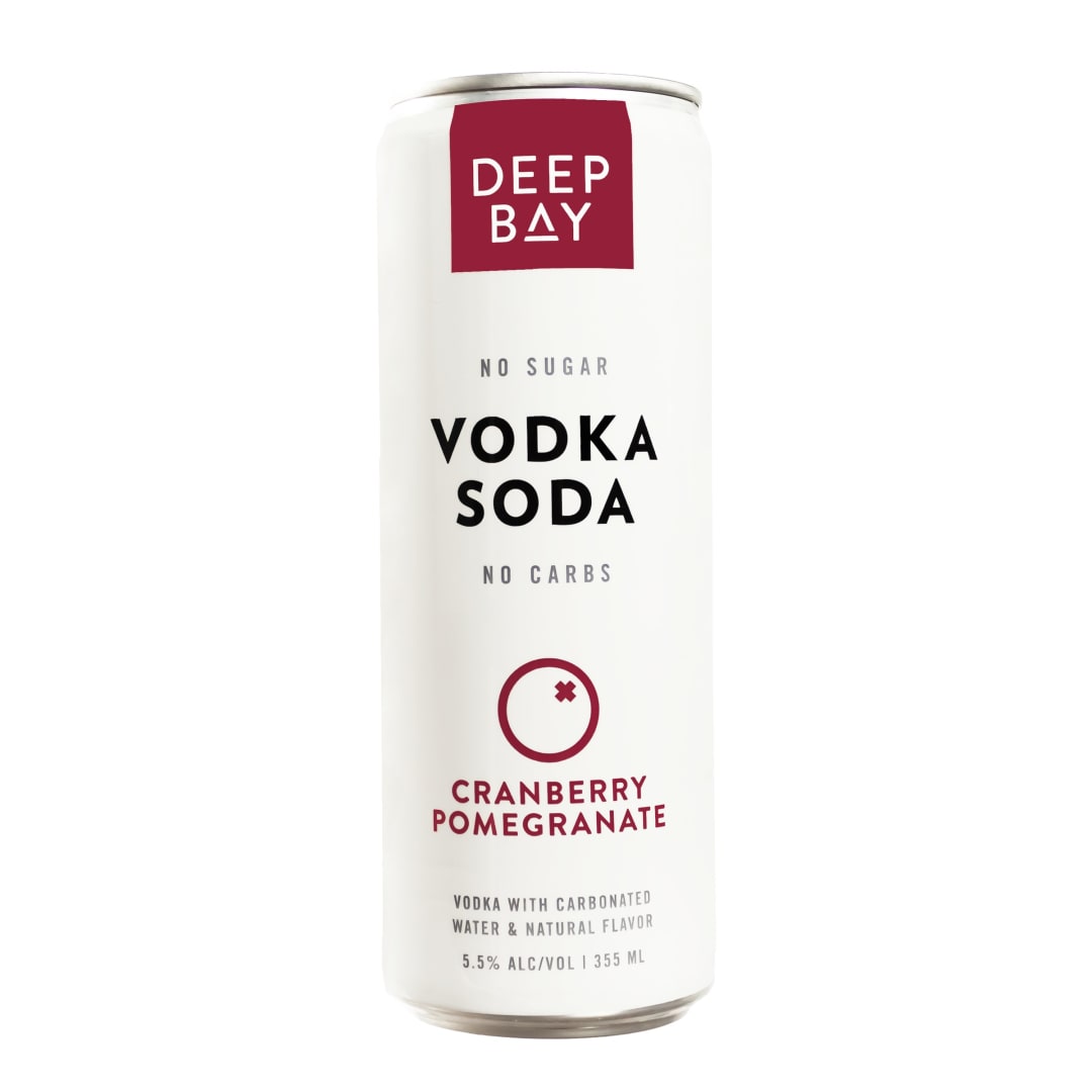 Deep Bay Cranberry Pomegranate Vodka Soda Canned Cocktail 355ml 11 Proof