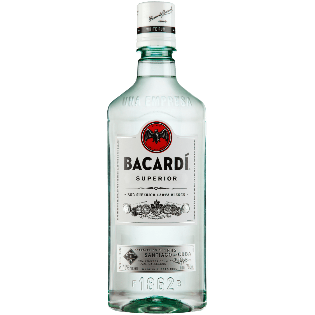 Bacardi Superior White Rum, Gluten Free 40% 750mL