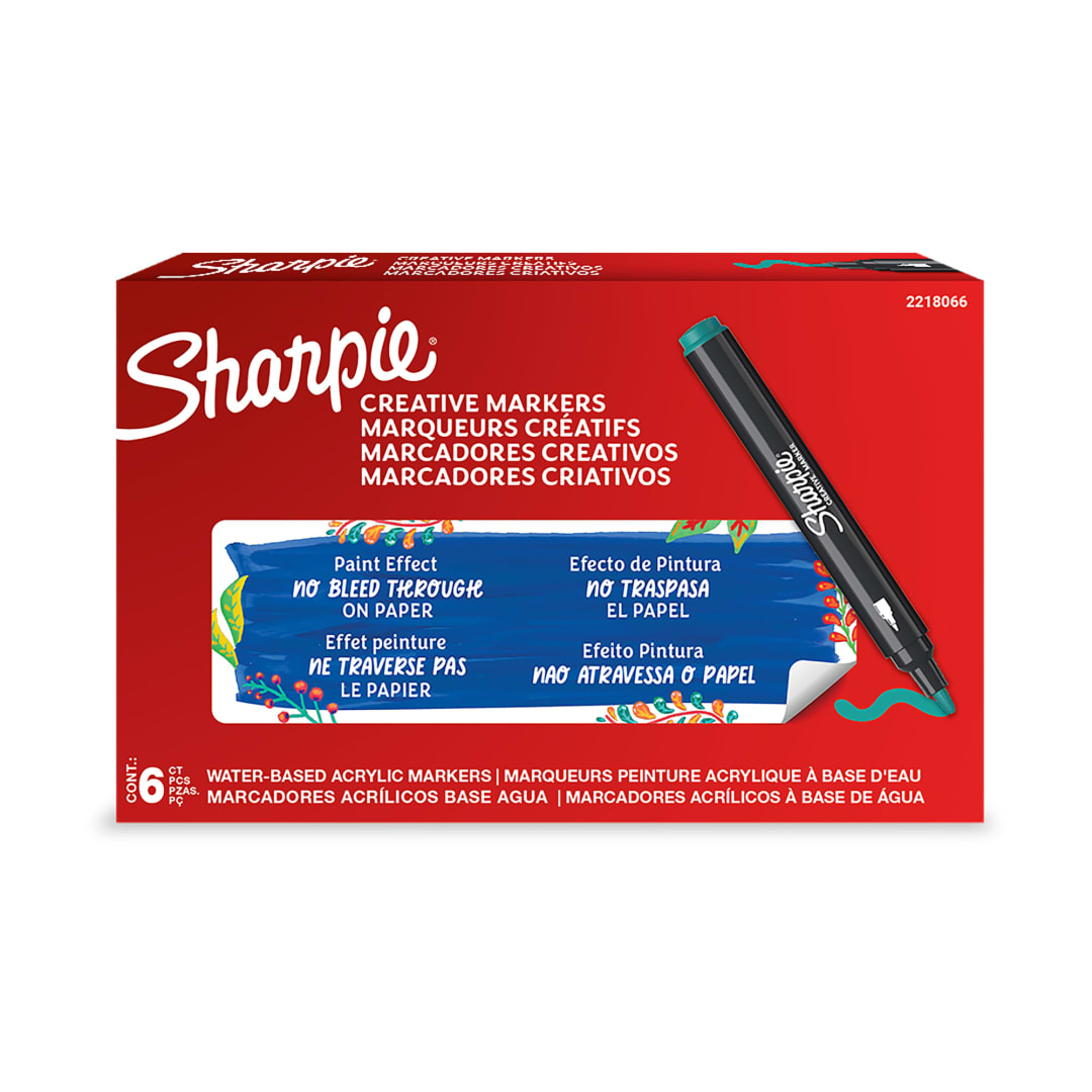 Sharpie Creative Marker, Water-Based Acrylic Marker, Bullet Tip, Green, 1 Count