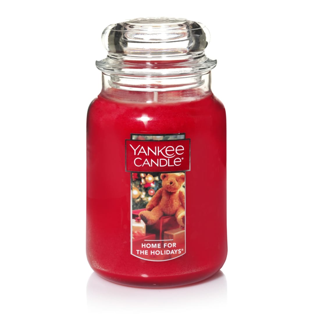 Yankee Candle Home for the Holidays Scented, Classic 22oz Large Jar Single Wick Candle, Over 110 Hours of Burn Time