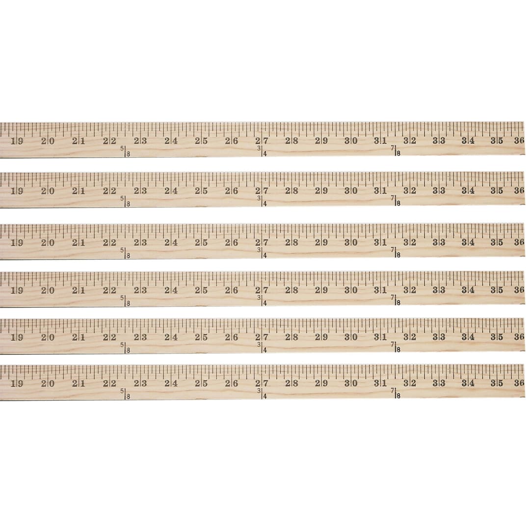 Westcott® Wood Yardstick, 36", Pack of 6