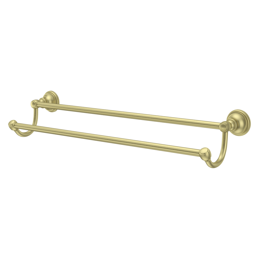 Tisbury 24" Double Towel Bar in Brushed Gold