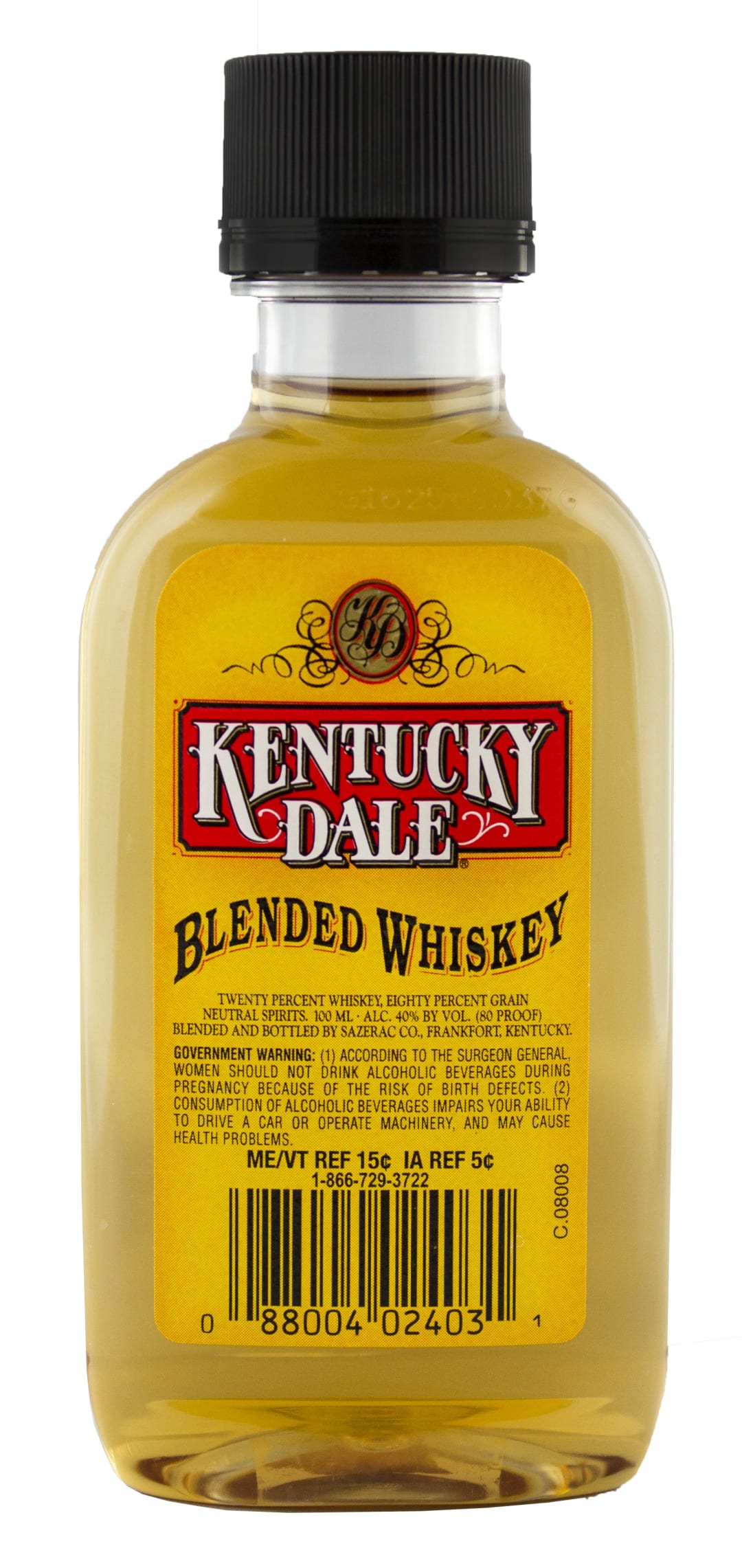 Kentucky Dale Blend Whiskey 100ml 80 Proof