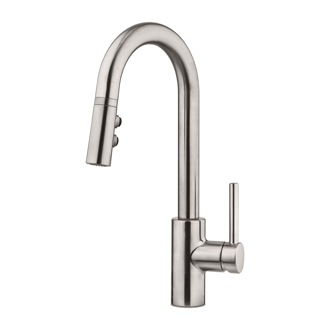 Stellen1-Handle Pull-Down Bar/Prep Kitchen Faucet in Stainless Steel