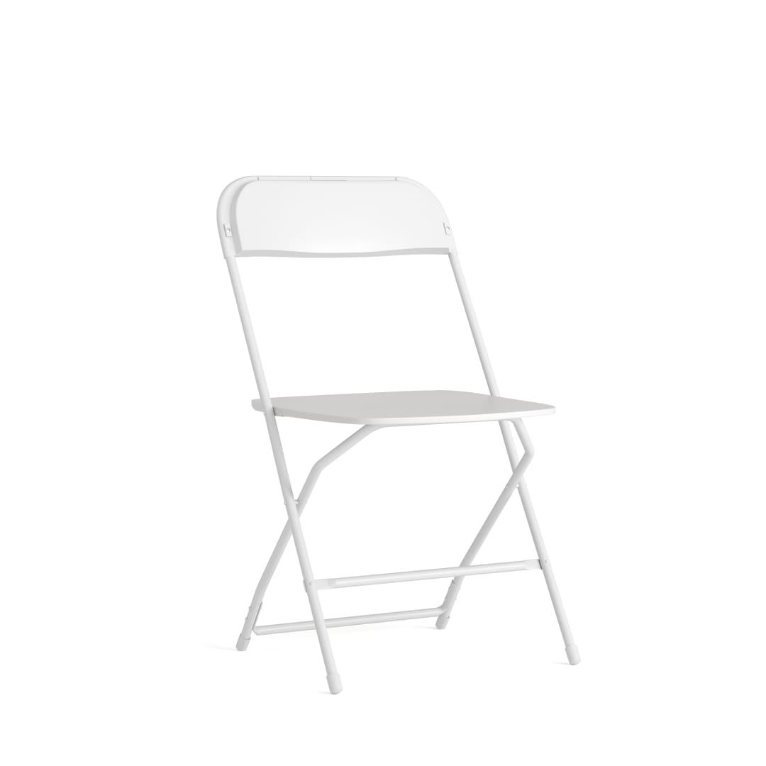 Hercules Big and Tall Commercial Folding Chair - Extra Wide 650LB. Capacity - Durable Plastic - White