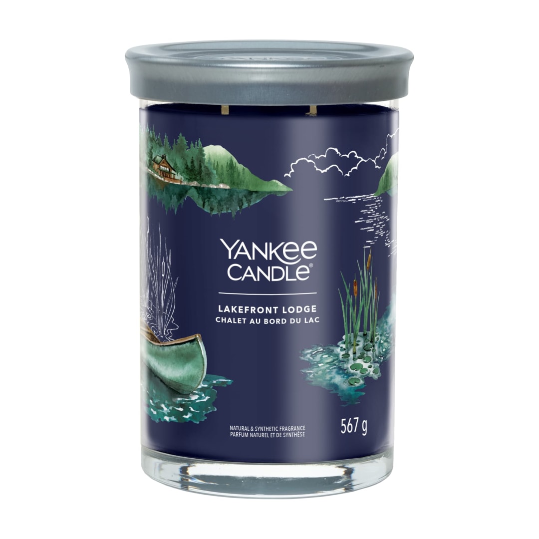 Yankee Candle® Signature Scented Candle | Lakefront Lodge Large Tumbler Candle with Double Wicks | Soy Wax Blend