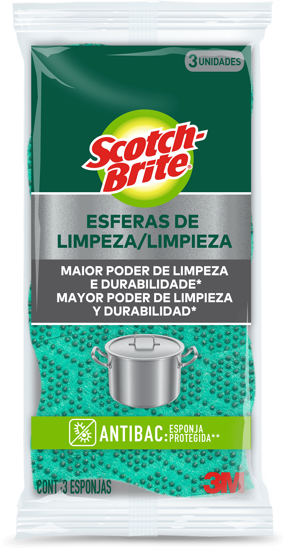 Esferas de Limpeza Scotch-Brite®, 3 Unidades