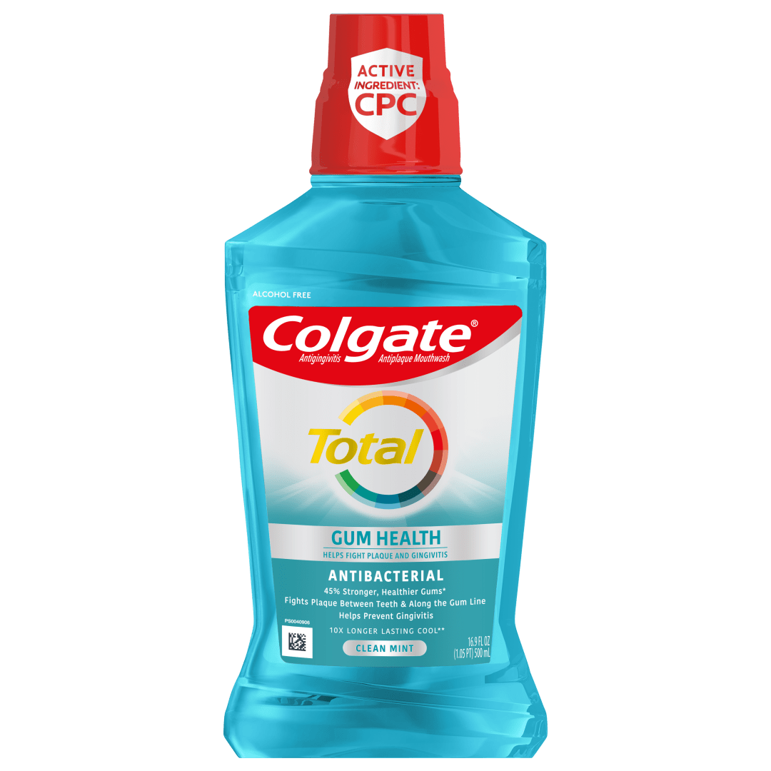 Colgate Total for Gum Health Mouthwash, Clean Mint - 500 mL, 16.9 fl.oz.