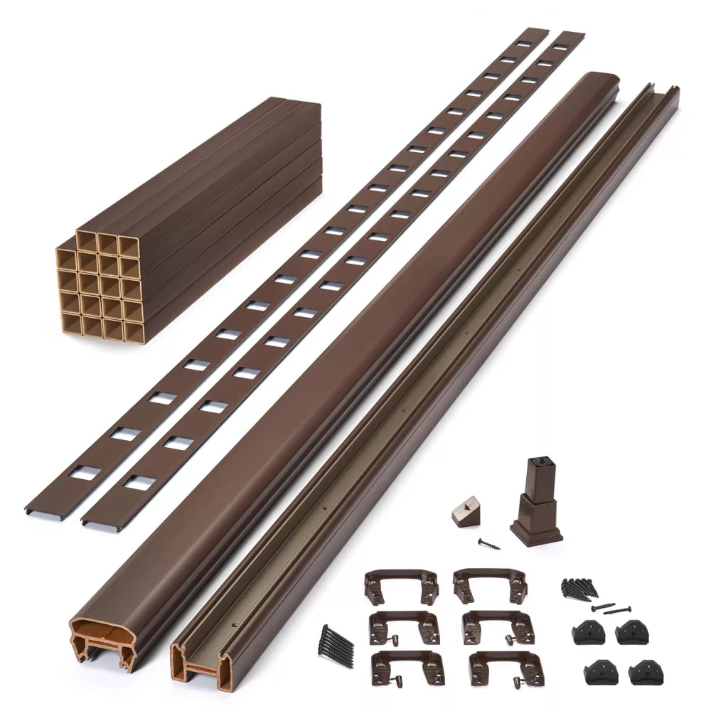 8-ft x 36-in Transcend Horizontal Rail Kit with Composite Balusters - Vintage Lantern Full Span