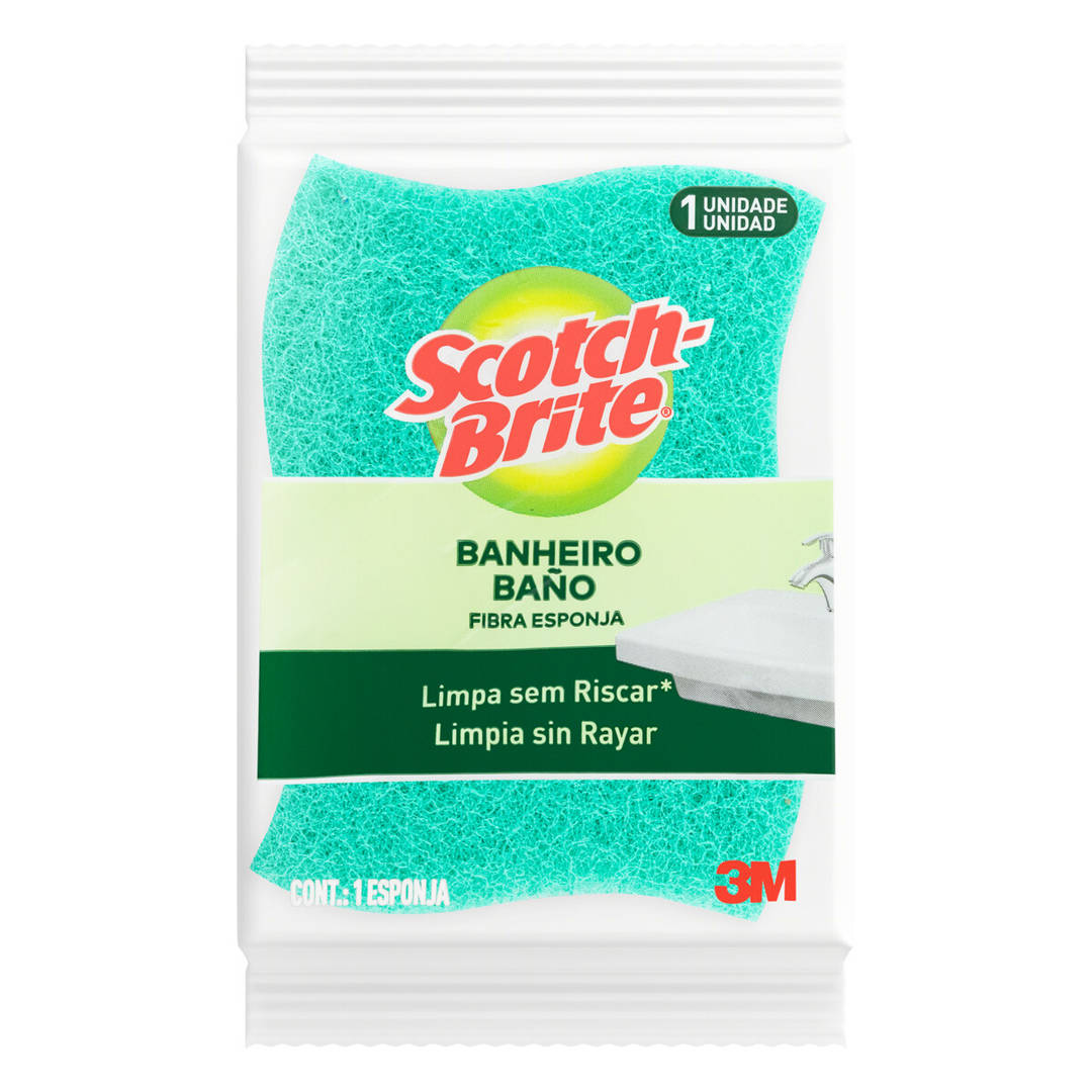 Esponja Scotch-Brite® para Limpeza de Banheiro, 1 Unidade