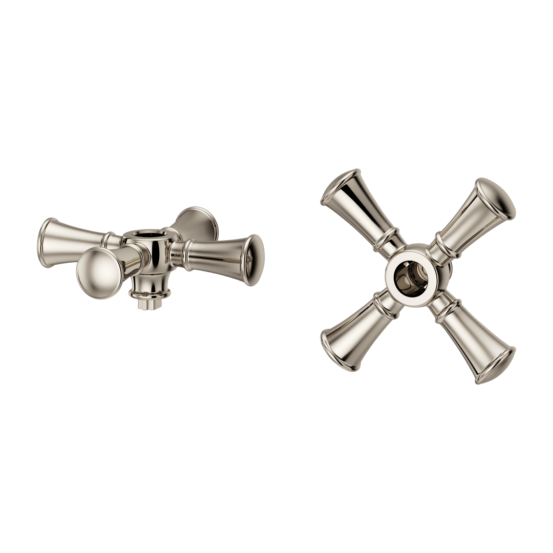 Tisbury 2-Handle Cross Handle Kit in Polished Nickel