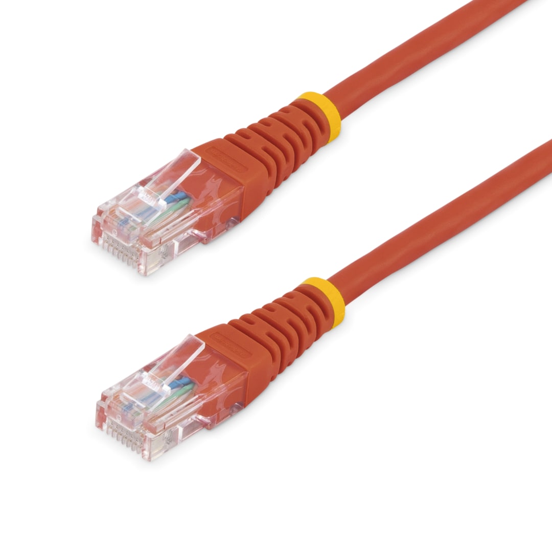 1FT RED MOLDED CAT 5 PATCH CABLE