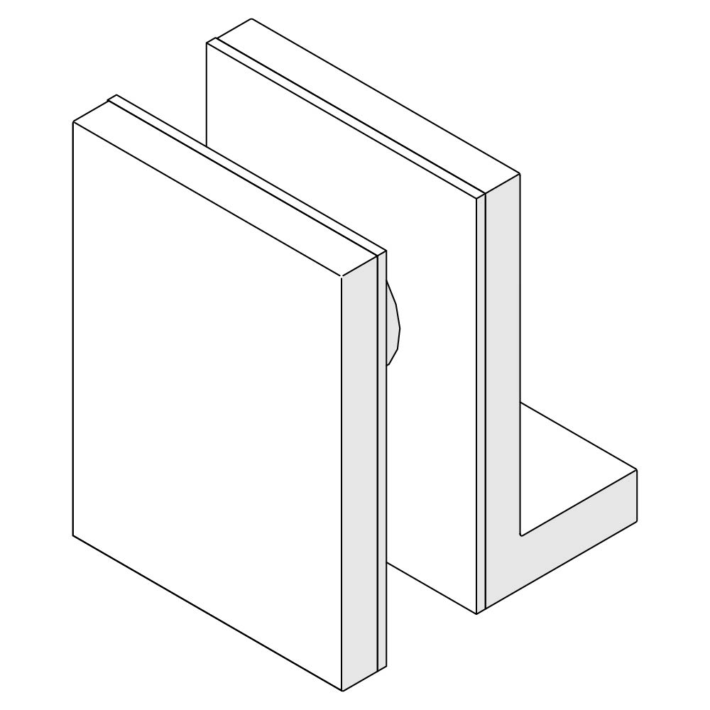 Bottom Glass Bracket for 3/8" Thick Glass