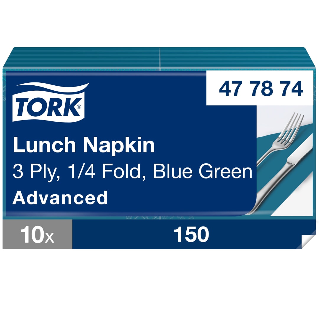 Tork Soft Blue Green Lunch Napkin