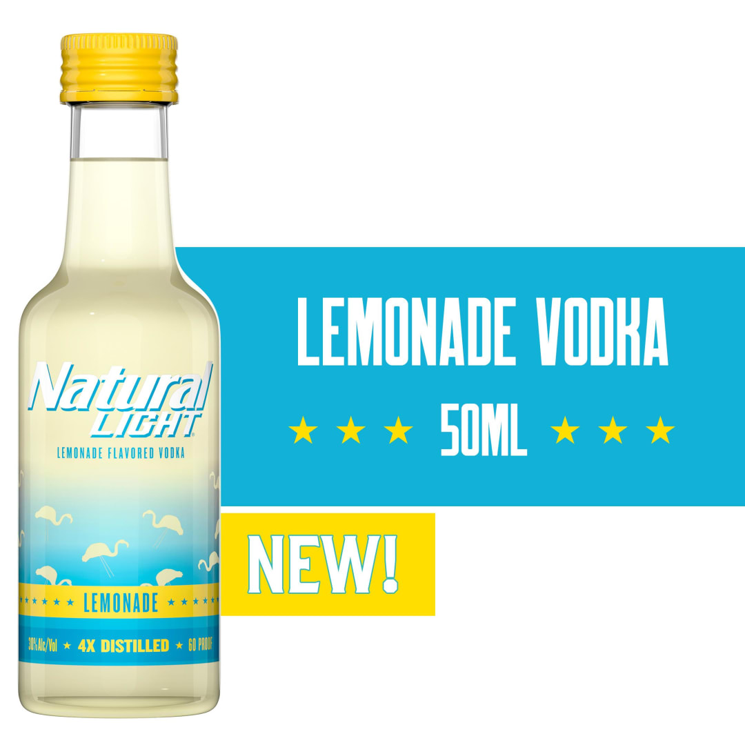 Natural Light Lemonade Flavored Vodka 50 ml Bottle