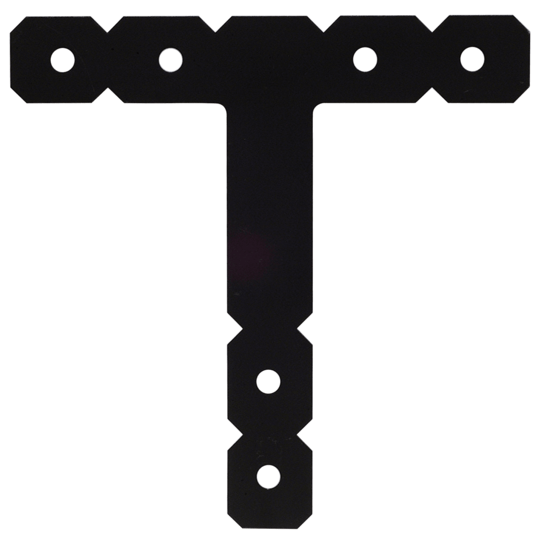 Simpson Strong-Tie OT OT 12 in. x 12 in. Black Powder-Coated Ornamental T Strap