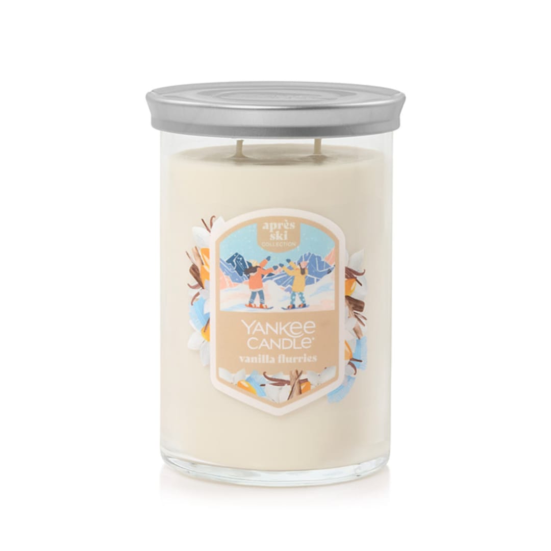 Yankee Candle Vanilla Flurries, 20 oz Large Tumbler Candle with up to 80 Hour Burn Time
