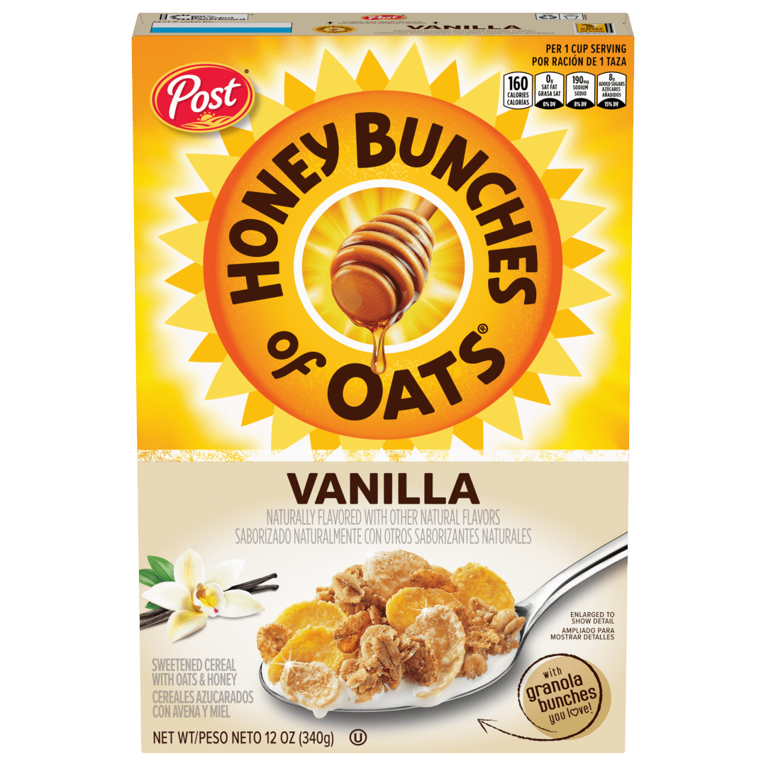 Honey Bunches of Oats Vanilla Breakfast Cereal, 12 oz Box