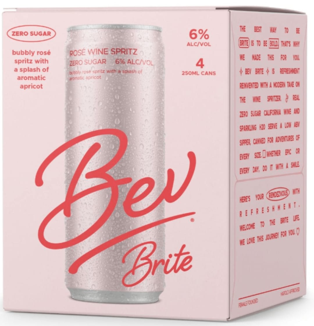Bev Brite Rosé Spritz 250ml Can 4 Pack