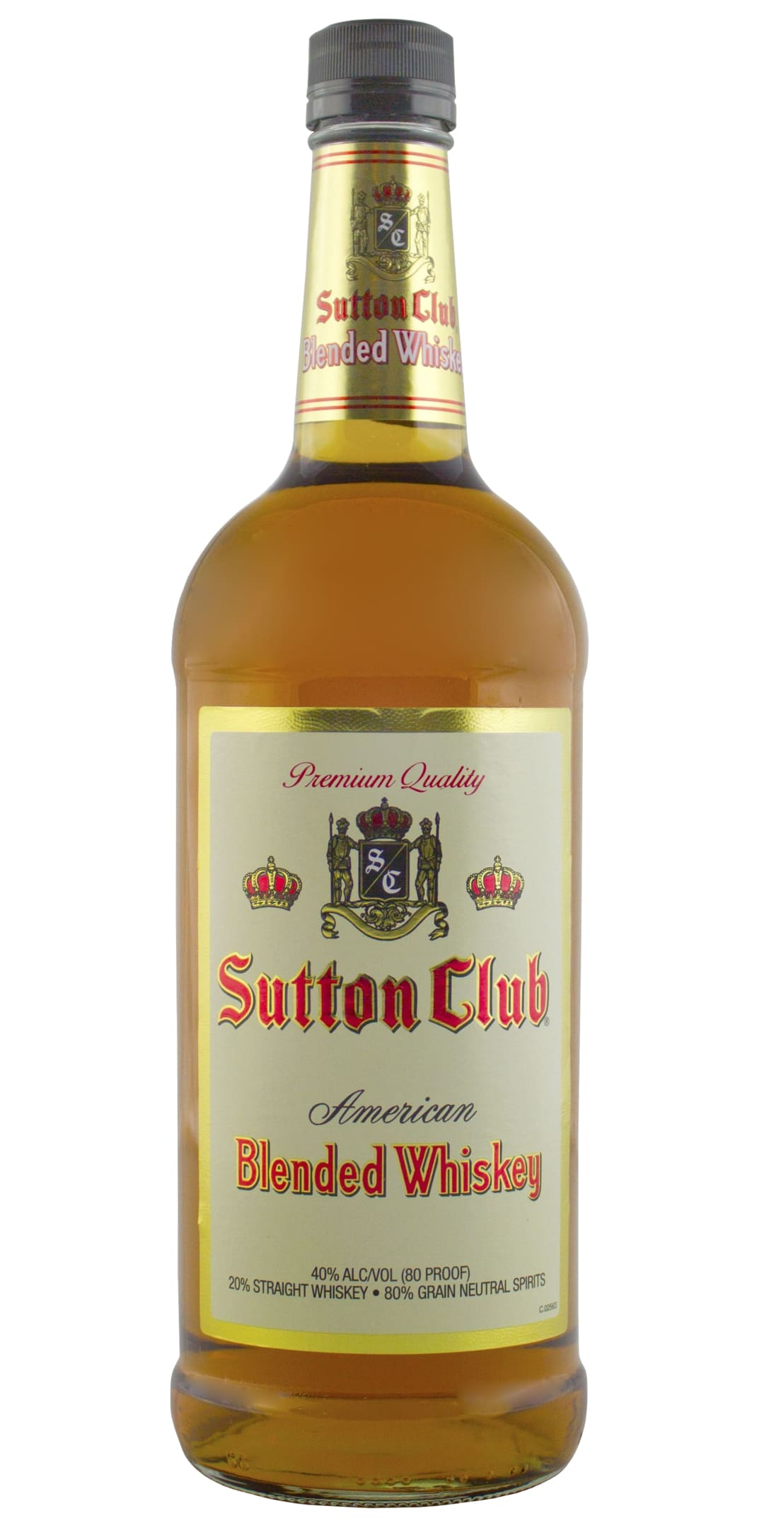 Sutton Club Blended American Whiskey 1l 80 Proof