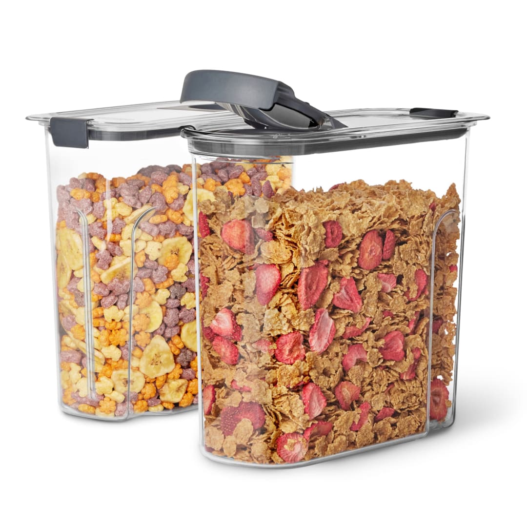 Rubbermaid Brilliance 18-Cup Pantry Cereal Keeper, 2 Pack